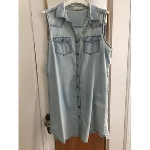 Button down chambray dress, XS